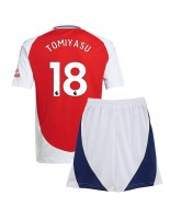 Arsenal Takehiro Tomiyasu #18 Hjemmedraktsett Barn 2024-25 Korte ermer (+ bukser)